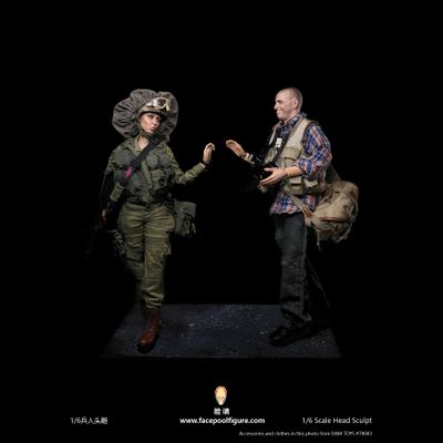 Эмоциональная женская голова (скульпт) 1/6 - Female Head Sculpt with Expression (FP-H-003) - Facepool