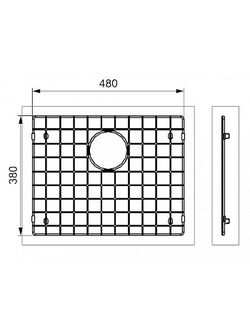 Решётка на дно мойки Miami 50x40 Gold