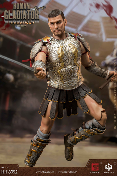 Римский гладиатор в чешуйчатой броне - КОЛЛЕКЦИОННАЯ ФИГУРКА 1/6 scale Imperial Legion Roman Gladiator Ares Version (HH18052) - HAOYUTOYS