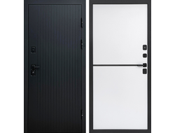 Дверь входная Твист Black с панелью Нео