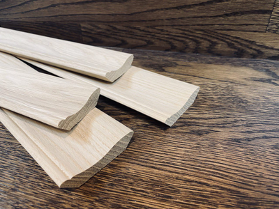 Плинтус для штучного паркета из дуба 35х40 и 45х45