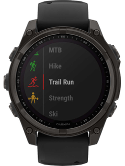Часы Garmin Fenix 8 —47mm Solar Sapphire Carbon Gray DLC Titanium Black / Pebble Gray