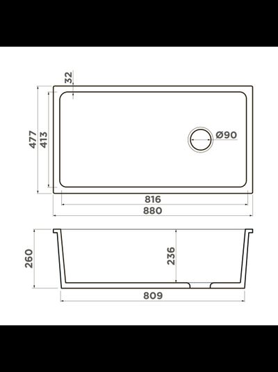 Мойка OMOIKIRI TOKARA 88 WH-GLOSSY