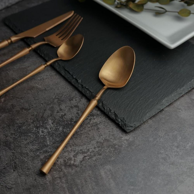 Нож столовый 22,9 см матовая медь