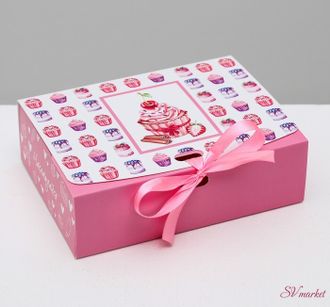 Складная коробка подарочная «Наслаждайся», 16.5 × 12.5 × 5 см
