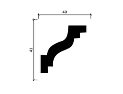 Потолочный плинтус DECOR-DIZAYN DD28, из дюрополимера, под покраску, ударопрочный