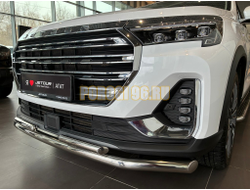 Защита переднего бампера двойная Папа Тюнинг d60/42 для JETOUR X90 Plus 2022-