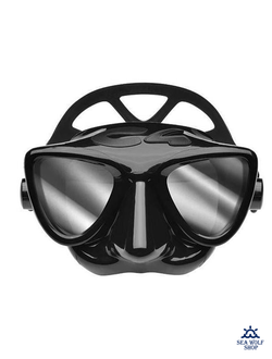 Маска для дайвинга C4 Plasma black зеркальная (силикон, стекло)