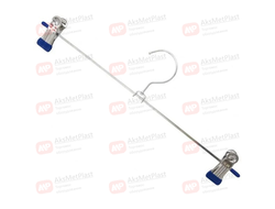 8874B Вешалка с зажимами брючная металлическая синяя L=350 мм