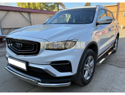 Пороги труба с проступью Папа Тюнинг d76 для BELGEE X70 2024-