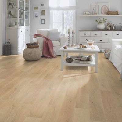 Виниловый пол Wineo 400 Wood L Дуб ровный бежевый DB281WL клеевой