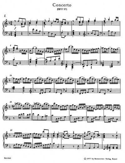 Бах И.С. Итальянский концерт BWV 971 и Французская увертюра BWV 831 для фортепиано