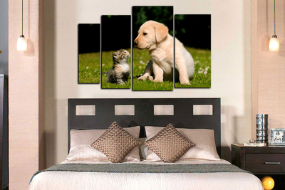 Модульная картина "Маленькие друзья"