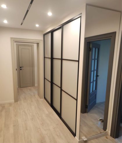 Двери-купе матовым зеркалом