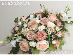 Цветочная композиция из искусственных цветов Капучино № МС017 - Размер 60х40х35 - Купить на АОАБУКЕТ