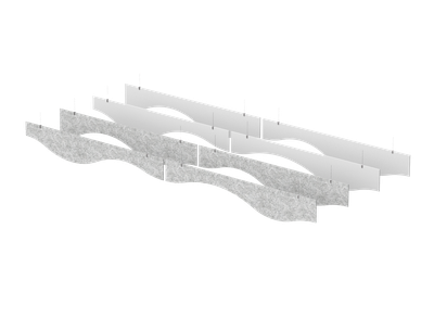 Акустическая декоративная потолочная конструкция "Волны" (фурнитура в комплекте)