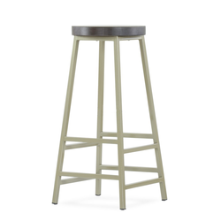 Барный стул с металлическим каркасом, обивкой из экокожи