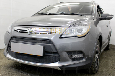 Защита радиатора Lifan X50 2015- (2 части) black
