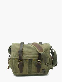 Брезентовая сумка цвета хаки для города