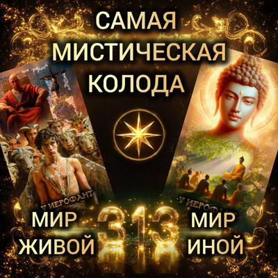 Таро 3 13 Мир Живой и Мир Иной. В стандартной коробочке, без золотых обрезов и инструкции.