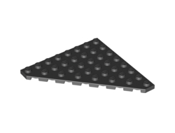 Wedge, Plate 8 x 8 Cut Corner, Black (30504 / 4205347)