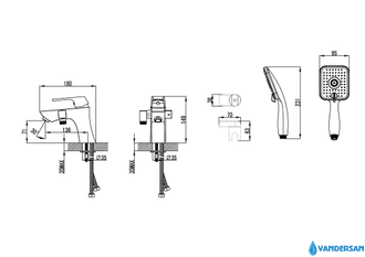 Смеситель на борт ванны Unit LM4515C