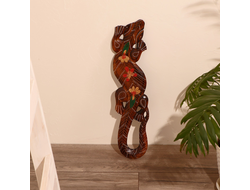 Модель № W158: панно "Геккон" из дерева албезии