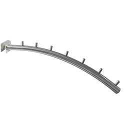 (U216) Кронштейн дугообразный на овальную трубу, дутый, 7 штырьков, 395 мм.