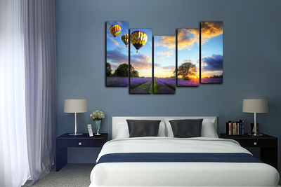 Модульная картина "Закат в полете"