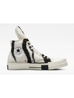 Кеды Converse x Rick Owens DRKSTAR Chuck 70 Zebra Print высокие A03943C