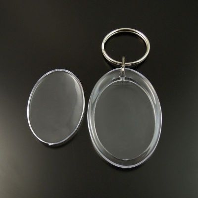 Заготовка брелок акриловый. Овал: 32х46 мм.