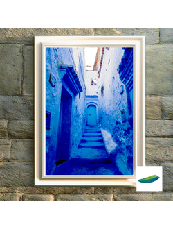 Постер «Синяя улочка».  Коллекция «Дивные города».