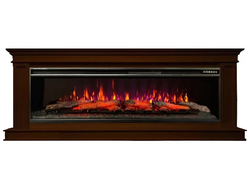 Линейный электрокамин Стаффорд темный дуб с очагом FreeSpace 60 LED FX QZ