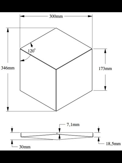 Декоративная стеновая 3D панель из полиуретана Orac Decor - Modern- (Орак Декор - Модерн) W105 ROMBUS