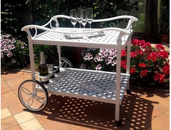 Белый сервировочный столик из литого алюминия