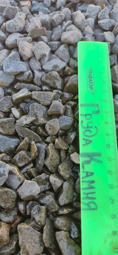 Зеленый гранит крошка галтовка, фракция 5-10 мм