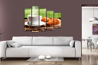 Модульная картина "Горячий сладкий кофе"