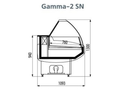Витрина холодильно-морозильная Cryspi GAMMA-2 SN 1500