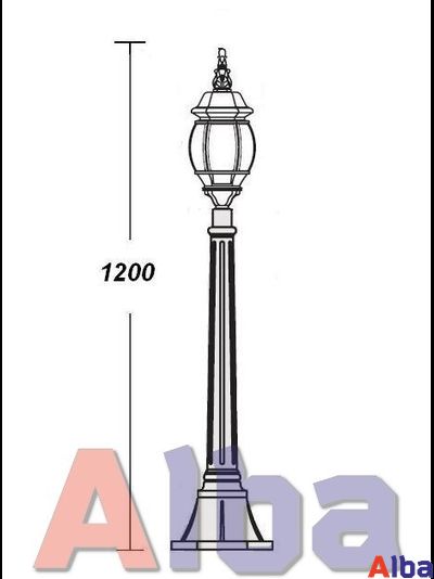 Садово парковый светильник America S 407 h120, w