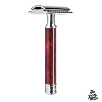 Т-образный классический бритвенный станок Muehle Traditional R108 Смола черепахового цвета