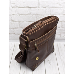 Кожаная мужская сумка Melazzo Premium brown (арт. 
5073-53)