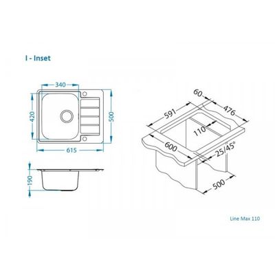 Мойка Alveus LINE MAX 110 SAT