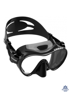 Маска для дайвинга Cressi Sub F1 черная безрамочная моностекло