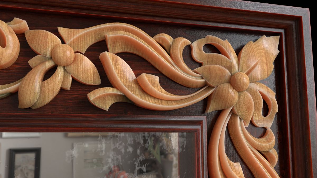 Резная рама. Carved wooden frame