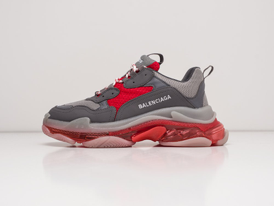 Кроссовки Balenciaga Triple S Trainer Clear Sole Grey Red