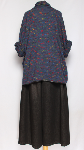 ДЖЕМПЕР БОХО "КИМОНО" пёстрый т.хаки, черный, графит, джинс до р.56