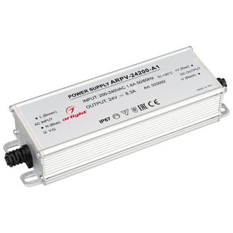 ИПН Arlight ARPV-24200-A1 (24V, 8.3A, 200W) (IP67 Металл)