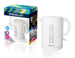 4895117881521 Электрический чайник ERGOLUX ELX-KH01-C01 белый 1,7л