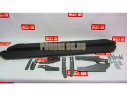 Пороги подножки "Classik Black" 1450 мм для Chevrolet NIVA 2002-