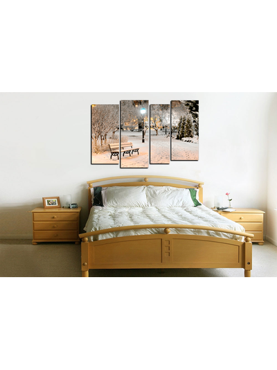 Модульная картина &quot;Зимний парк&quot;